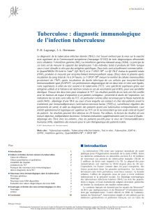 Diagnostic Immunologique de la Tuberculose : Article Scientifique