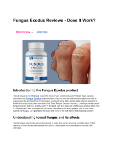 Fungus Exodus Reviews - Does It Work