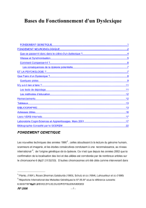 Bases du Fonctionnement dun Dyslexique