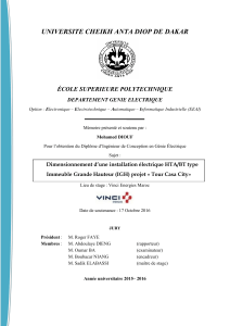 Dimensionnement d’une installation électrique HTABT type Immeuble Grande Hauteur (IGH) projet « Tour Casa City»