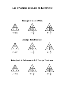 Les triangles des Lois en Electricité