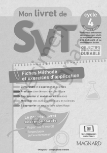 Mon cahier de svt cycle 4 magnard 