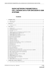 RADIO NETWORK PARAMETERS and CELL DESIGN