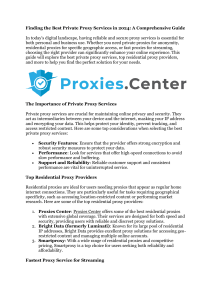 Top residential proxy providers