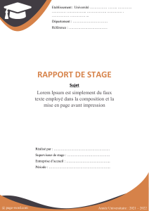 Modèle Rapport de Stage