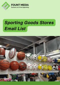 Sporting Goods Stores Email List | Sporting Goods Stores List