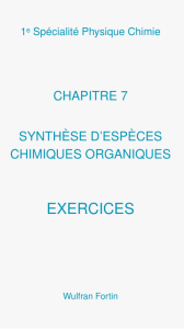 Exercices synthèse organique