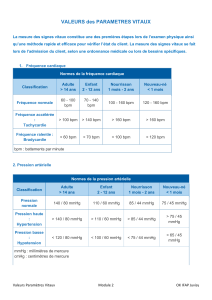 20.11.26 Normes des Paramètres Vitaux