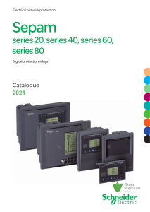 Sepam Digital Protection Relays Catalogue 2021