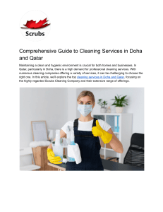 Comprehensive Guide to Cleaning Services in Doha and Qatar