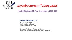 Day 1 Tuberculosis 1H