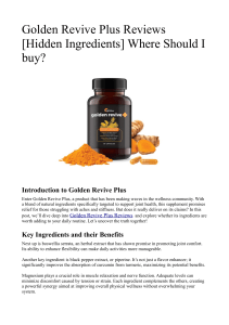 Golden Revive Plus Reviews Hidden Ingredients Where Should I buy