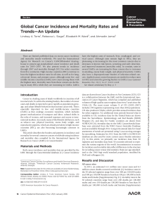 Global Cancer Incidence and Mortality Rates and Trends—An Update