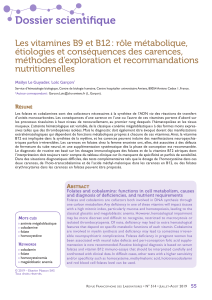 Les vitamines B9 et B12