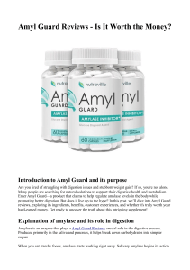 Amyl Guard Reviews - Is It Worth the Money