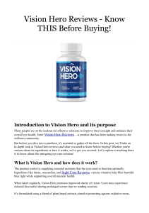 Vision Hero Reviews Know THIS Before Buying