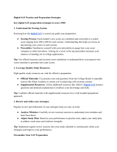 Digital SAT Practice and Preparation Strategies