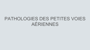 Pathologies des petites voies aériennes : présentation médicale