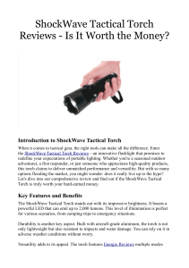 ShockWave Tactical Torch Reviews  Is It Worth the Money