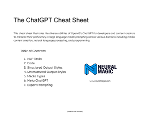 ChatGPT Cheatsheet Costa