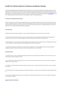 ZeroGPT Your Ultimate Solution for AI Detection and Plagiarism Checking
