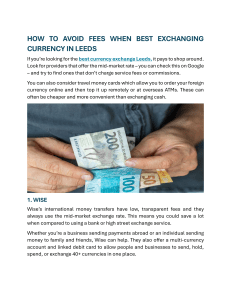 HOW TO AVOID FEES WHEN BEST EXCHANGING CURRENCY IN LEEDS