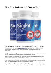 Sight Care Reviews - Is It Good to Use