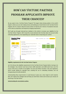 How can YouTube Partner Program applicants improve their chances