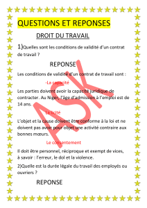 QUESTIONS ET REPONSE (DROIT)