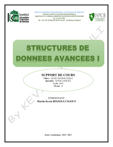 COURS de Structures de Données Avancées I  2024-2025