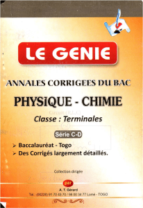 Collection le Genie PC Tle C&D