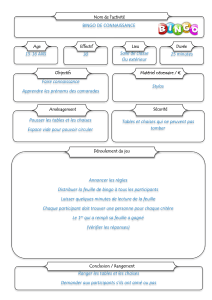 BINGO DE CONNAISSANCE