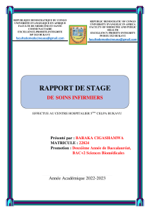 RAPPORT DE STAGE