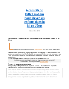 6 conseils de Billy Graham pour élever ses enfants dans la foi en Jésus