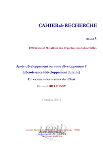 développement et croissance