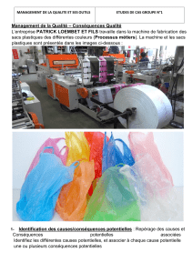 ETUDE DE CAS NÂ°1 MAITRISE DES CONSEQUENCES QUALITE GROUPE NÂ°1 LUNDI