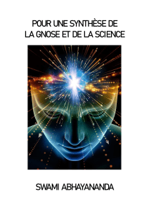 POUR UNE SYNTHESE DE LA GNOSE ET DE LA SCIENCE - SWAMI ABHAYANANDA