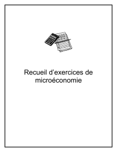 Recueil dexercices de microeconomie