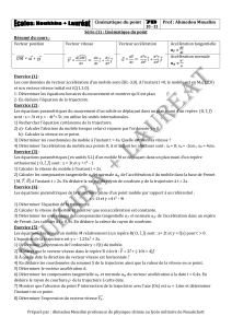 Cinématique du point  MRS 7CD