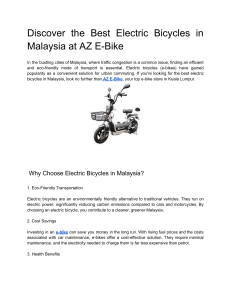 electric bike malaysia