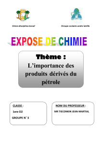 L'IMPORTANCE DES PRODUITS DERIVES DU PETROLE