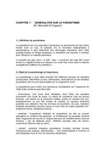 Chapitre 1 Gen parasitisme