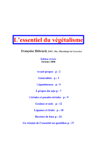 essentiel du vegetalisme