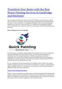 Professional painters in Cambridge