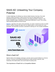 SAAS AD  Unleashing Your Company Potential