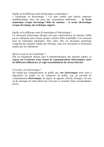 Quelle est la différence entre électronique et numérique