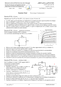 Examen Electronique fondamentale2 L2ELN 2024