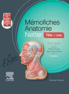 Mémofiches Anatomie - Tête et Cou - Netter Kamina 2020