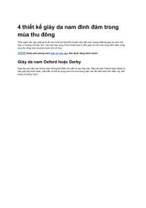 4 thiet ke giay da nam dinh dam trong mua thu dong