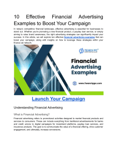 10 Effective Financial Advertising Examples to Boost Your Campaign